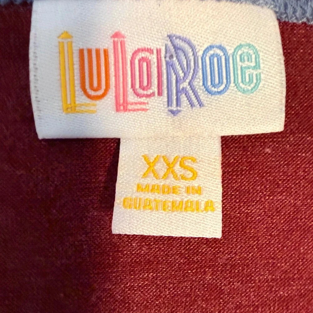 LuLaRoe Julia Dress XXS‎ Red Blue Raglan Sleeve Bodycon NWT